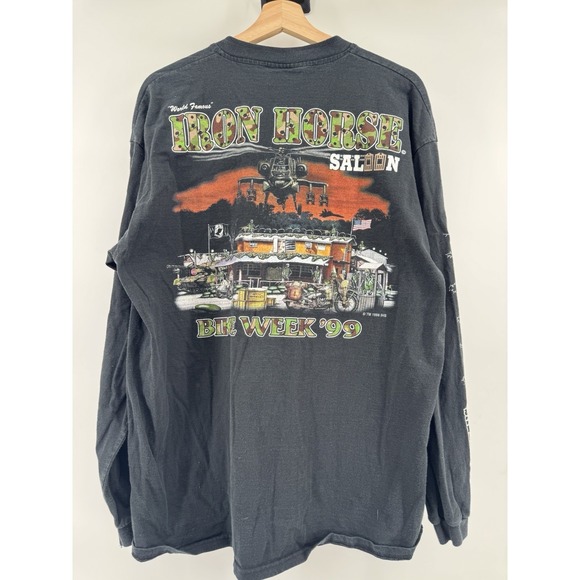 Vintage Iron Horse Saloon Bike Week 99 Long Sleeve Henley Size Xl - Picture 5 of 8